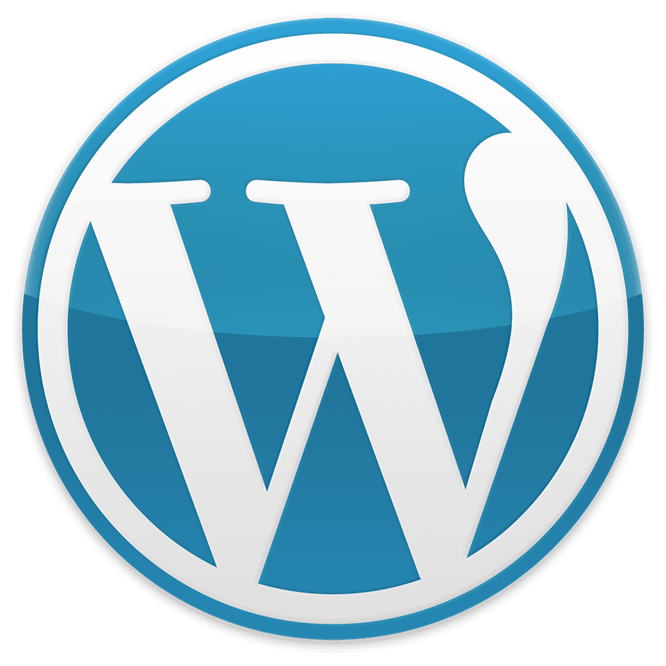 An iconic WordPress logo symbolizing flexibility and power for website development and management.
