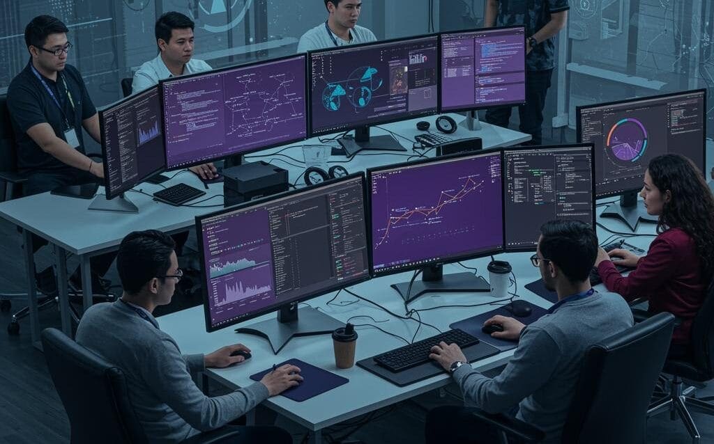 Create a featured image for a post about: Purple Team Exercises: Combining Offensive and Defensive Security