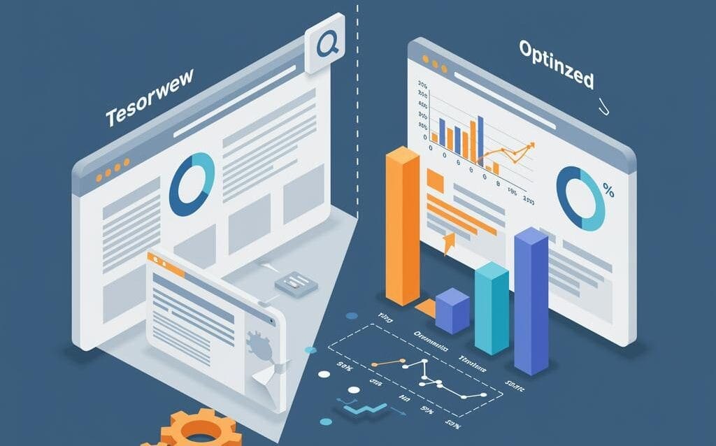 Create a featured image for a post about: SEO Split Testing: Methodologies for Data-Driven Optimization