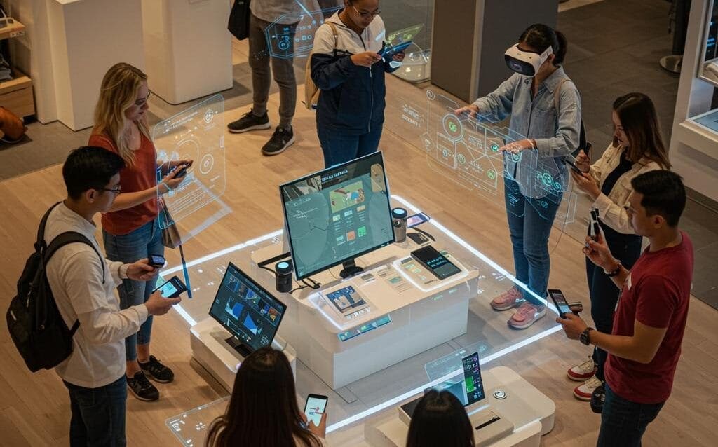 Create a featured image for a post about: Augmented Reality for Customer Experience: Implementation Case Studies