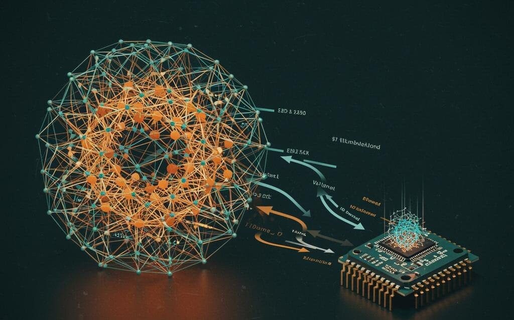 Create a featured image for a post about: Neural Network Compression: Deploying AI Models to Resource-Constrained Devices