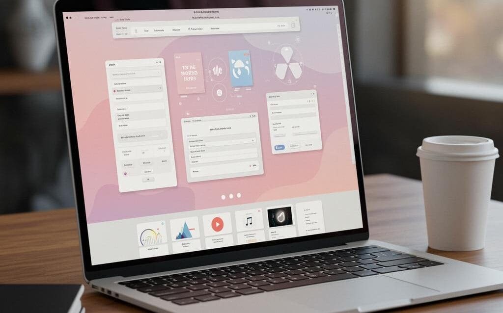 Create a featured image for a post about: Top Web Design Trends 2025