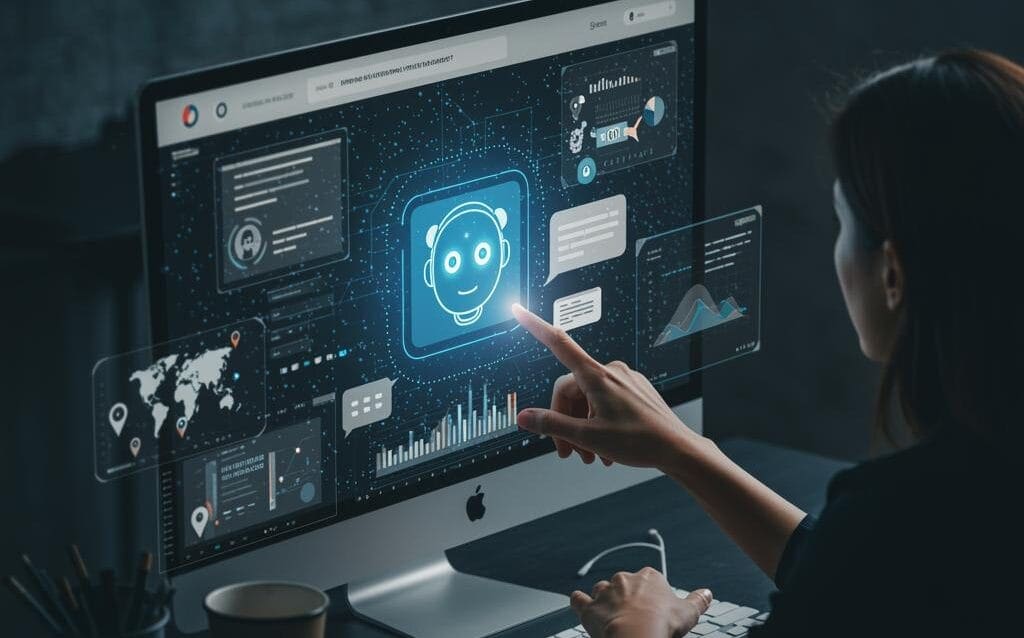 Create a featured image for a post about: Integrating AI Into Your Website: Real-World Use Cases